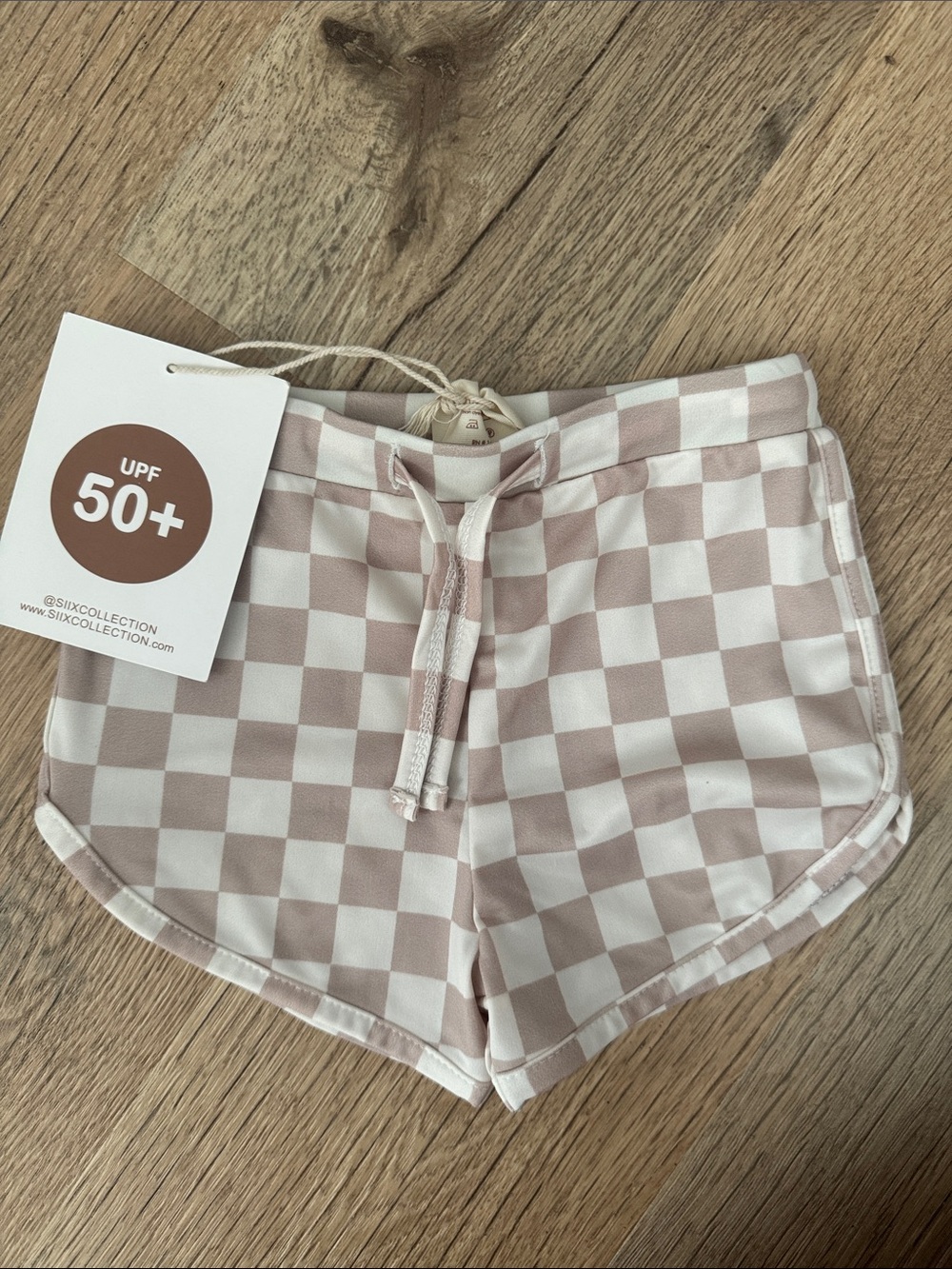 Toddler Boy Checker Swim Trunks